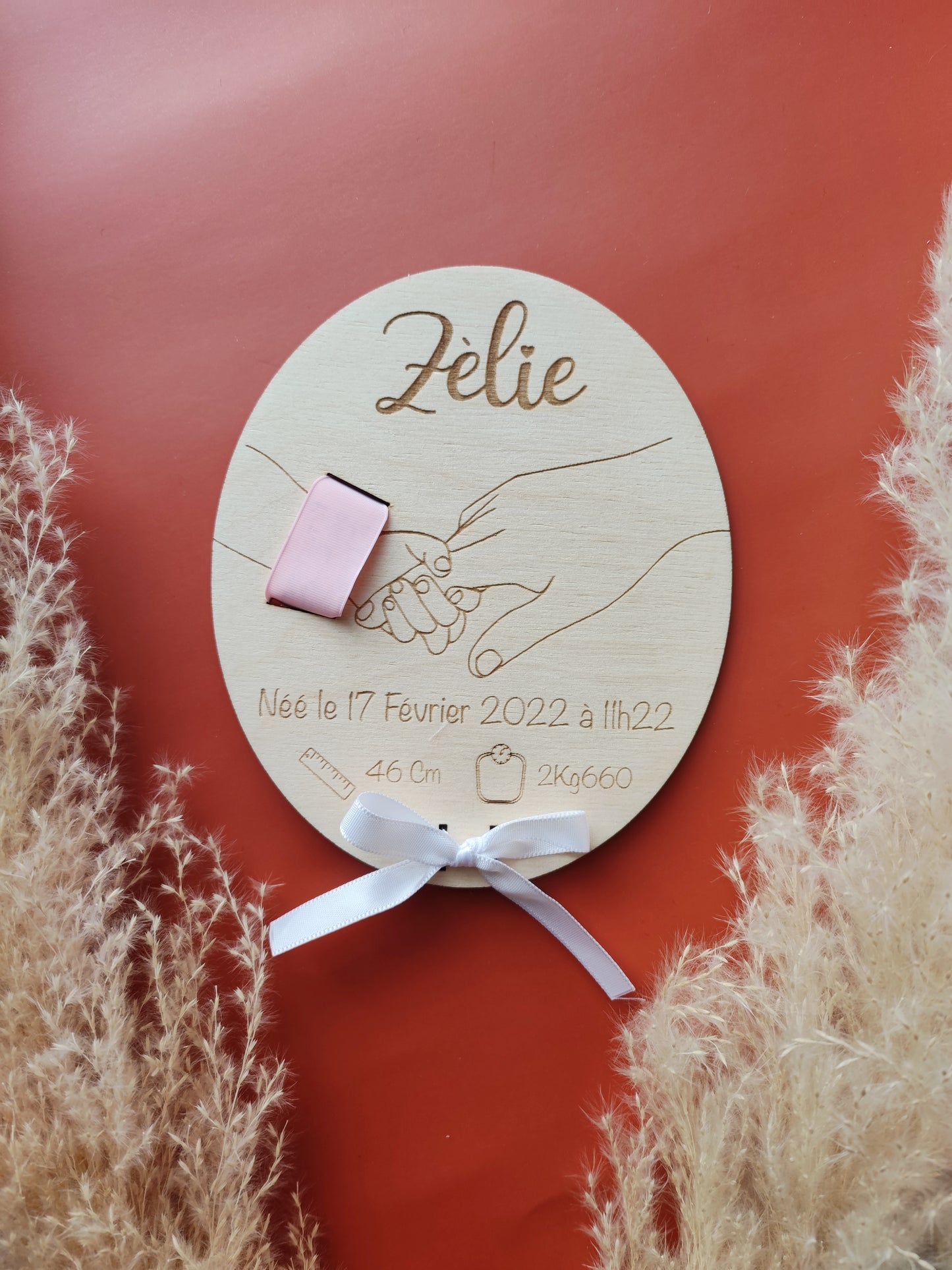 Porte Bracelet de Naissance Mains Personnalisé