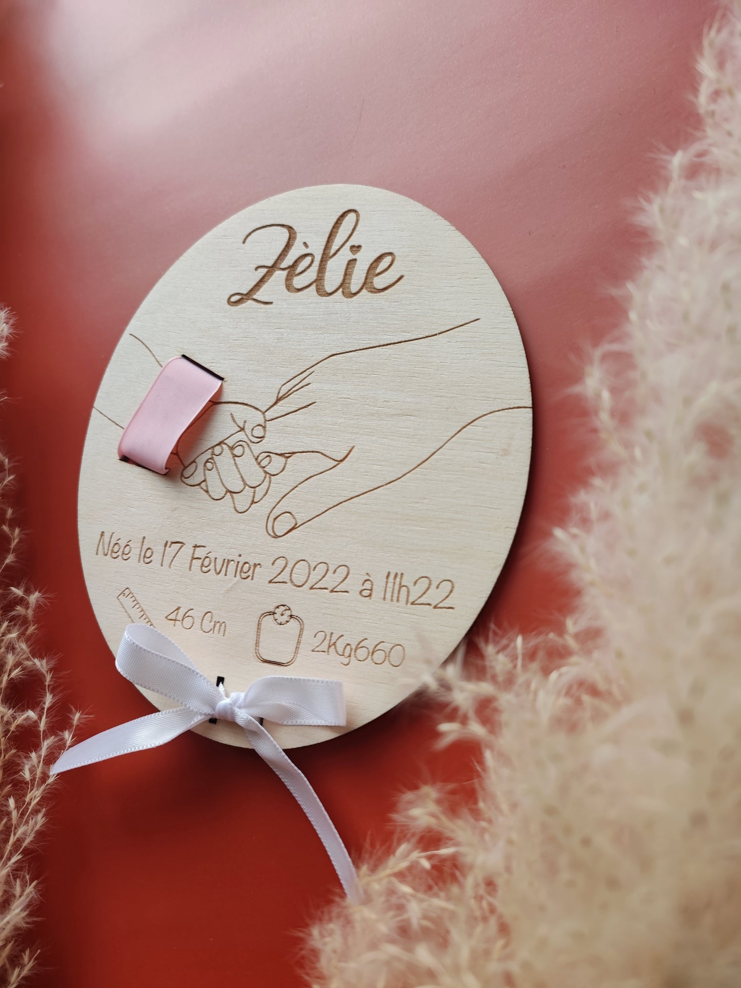 Porte Bracelet de Naissance Mains Personnalisé