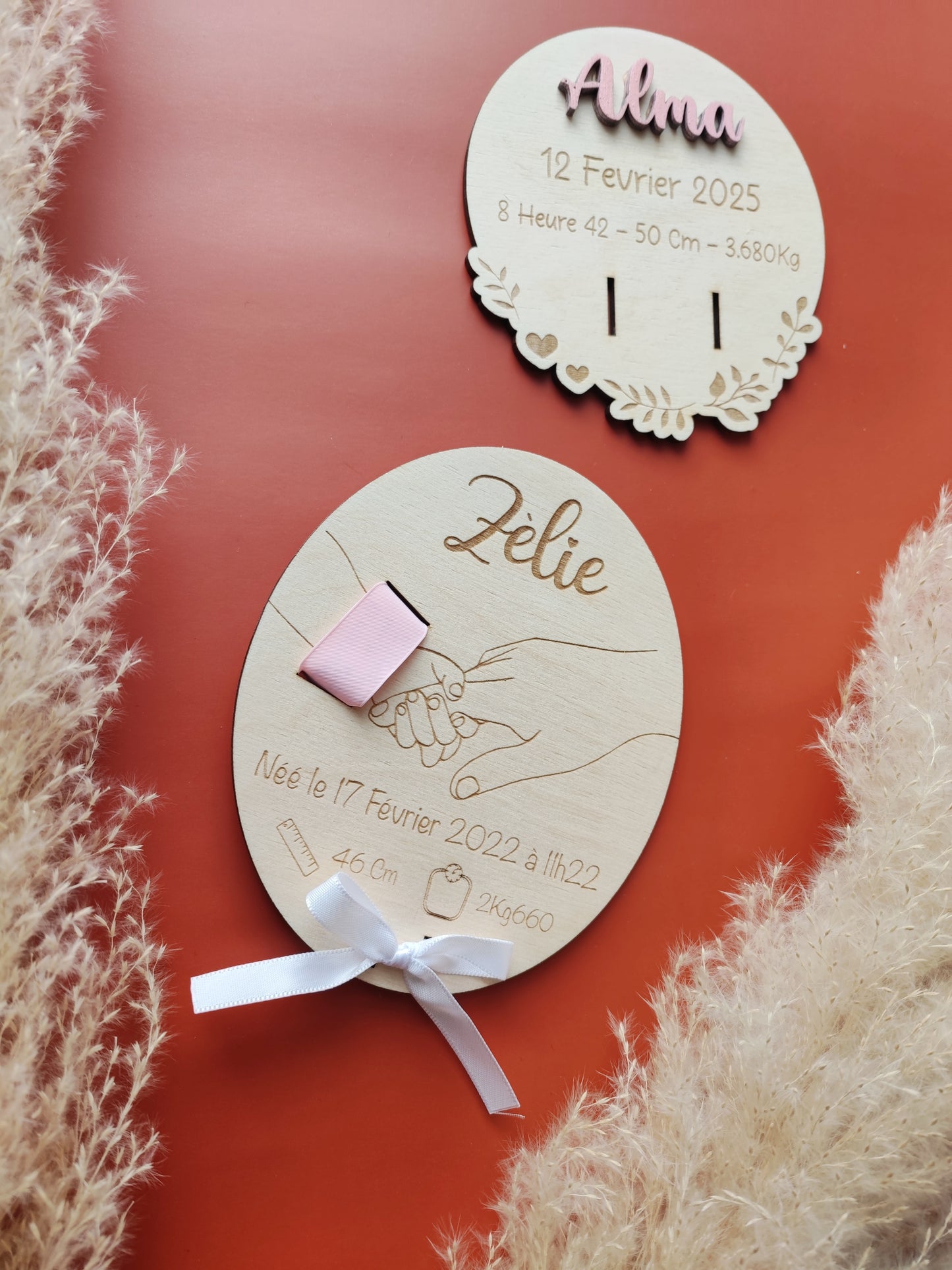 Porte Bracelet de Naissance Mains Personnalisé